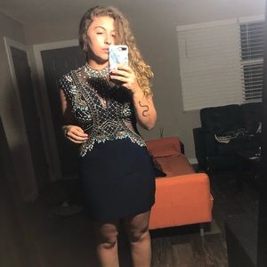 Navy blue short dress